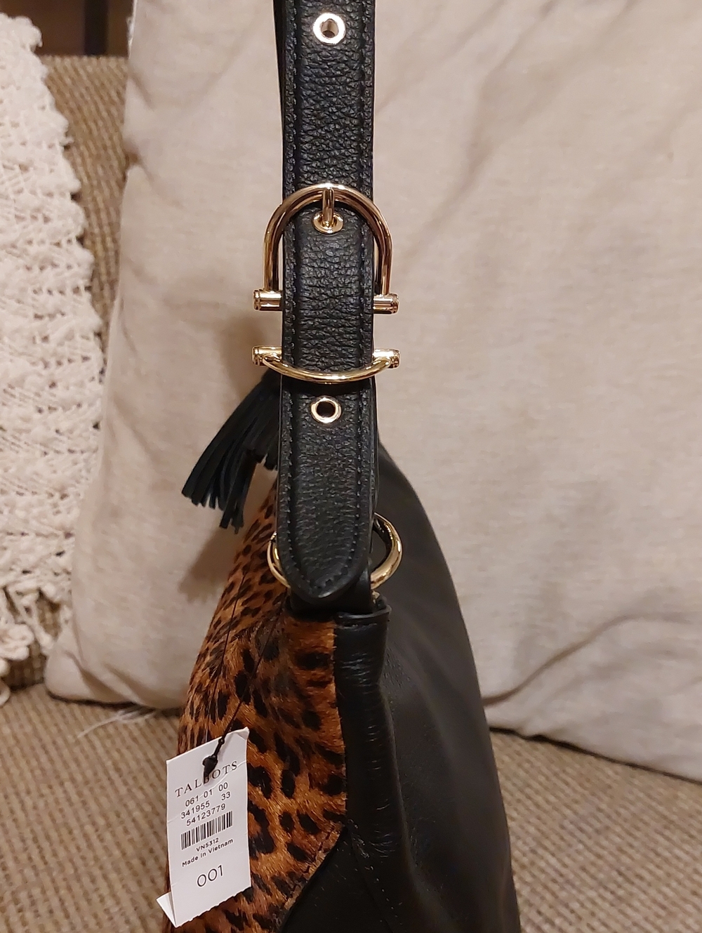 NWT Talbots Cheetah Print Leather Bag - Picture 3 of 15